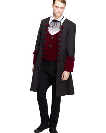 Male Fever Gothic Vamp Costume Black Medium Chest 38-40