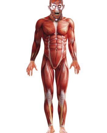 Anatomy Man Costume Red Medium Chest 38-40