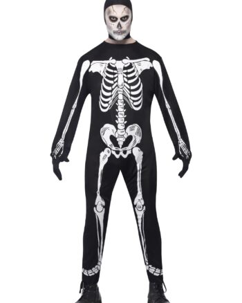 Skeleton Costume Black Medium Chest 38-40