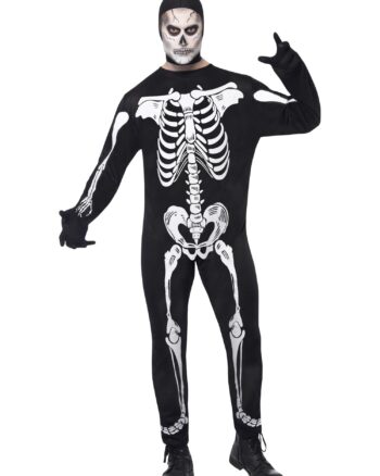 Skeleton Costume Black Medium Chest 38-40