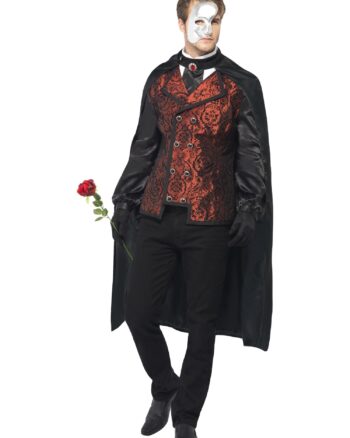 Dark Opera Masquerade Costume Black Medium Chest 38-40