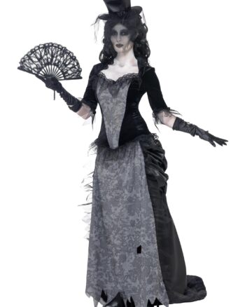 Ghost Town Black Widow Costume Grey Small UK 8-10