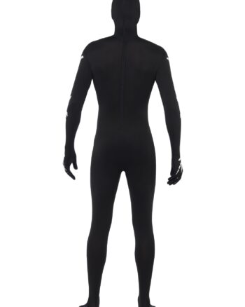 Skeleton Second Skin Costume Black Medium Chest 38-40