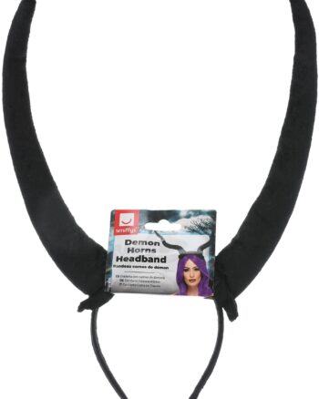 Demon Horns Headband Black