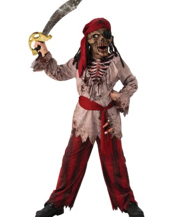 Zombie Pirate Childrens Costume 5 to 6 Years