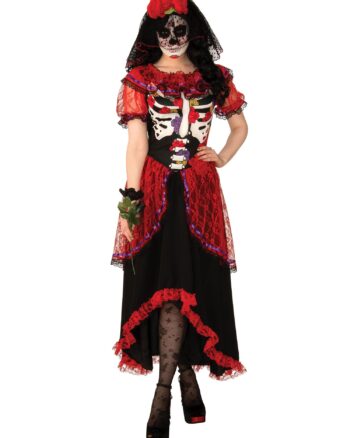 Day Of The Dead Dress Costume Size S
