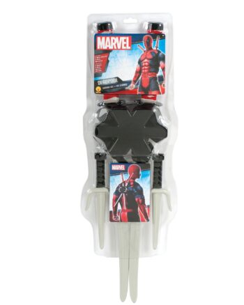 Deadpool Costume Weapon Kit with Swords Sais and Backpack