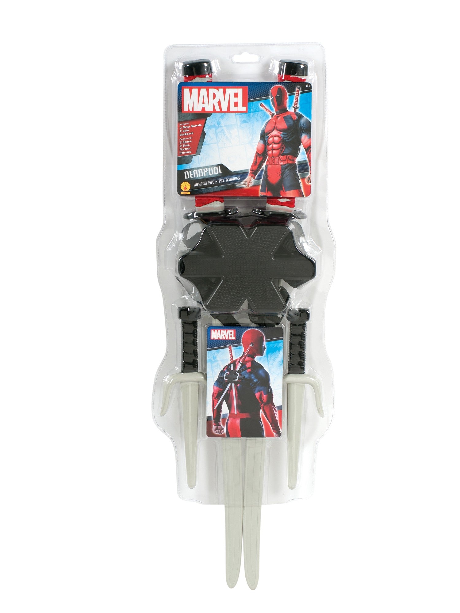Deadpool Costume Weapon Kit with Swords Sais and Backpack
