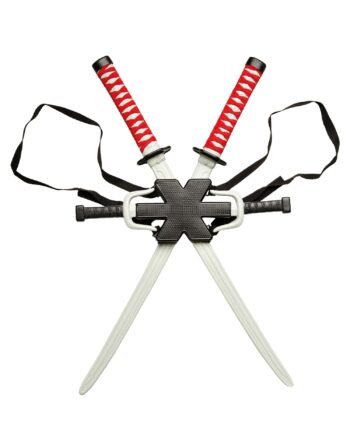 Deadpool Costume Weapon Kit with Swords Sais and Backpack