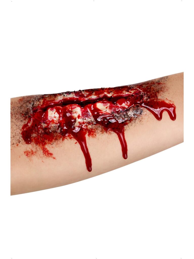 Smiffys Make-Up FX Open Wound Latex Scar Red