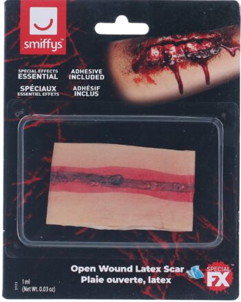 Smiffys Make-Up FX Open Wound Latex Scar Red