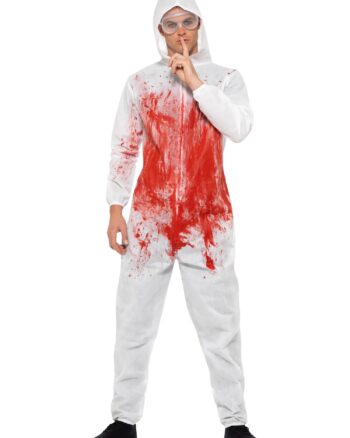Bloody Forensic Overall Costume Red X Large