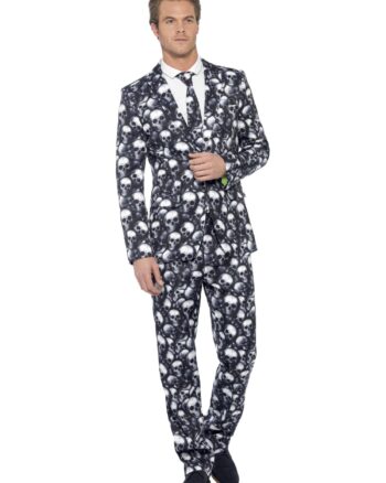 Skeleton Suit Black and White Medium Chest 38-40