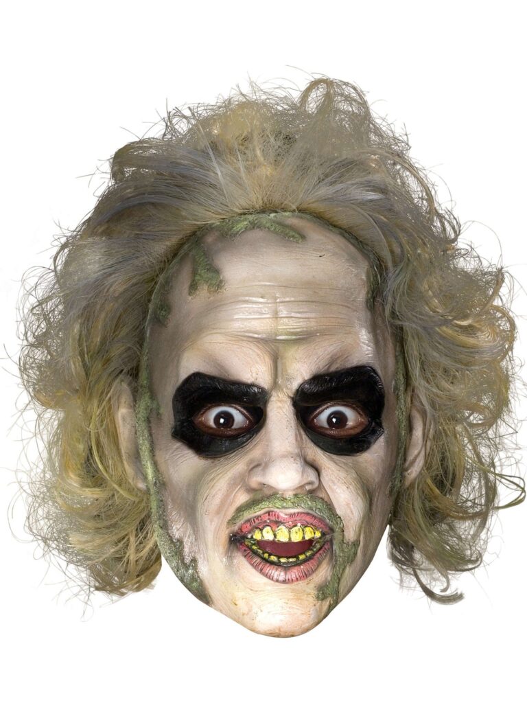 Beetlejuice Mask with Hair Costume Accessory