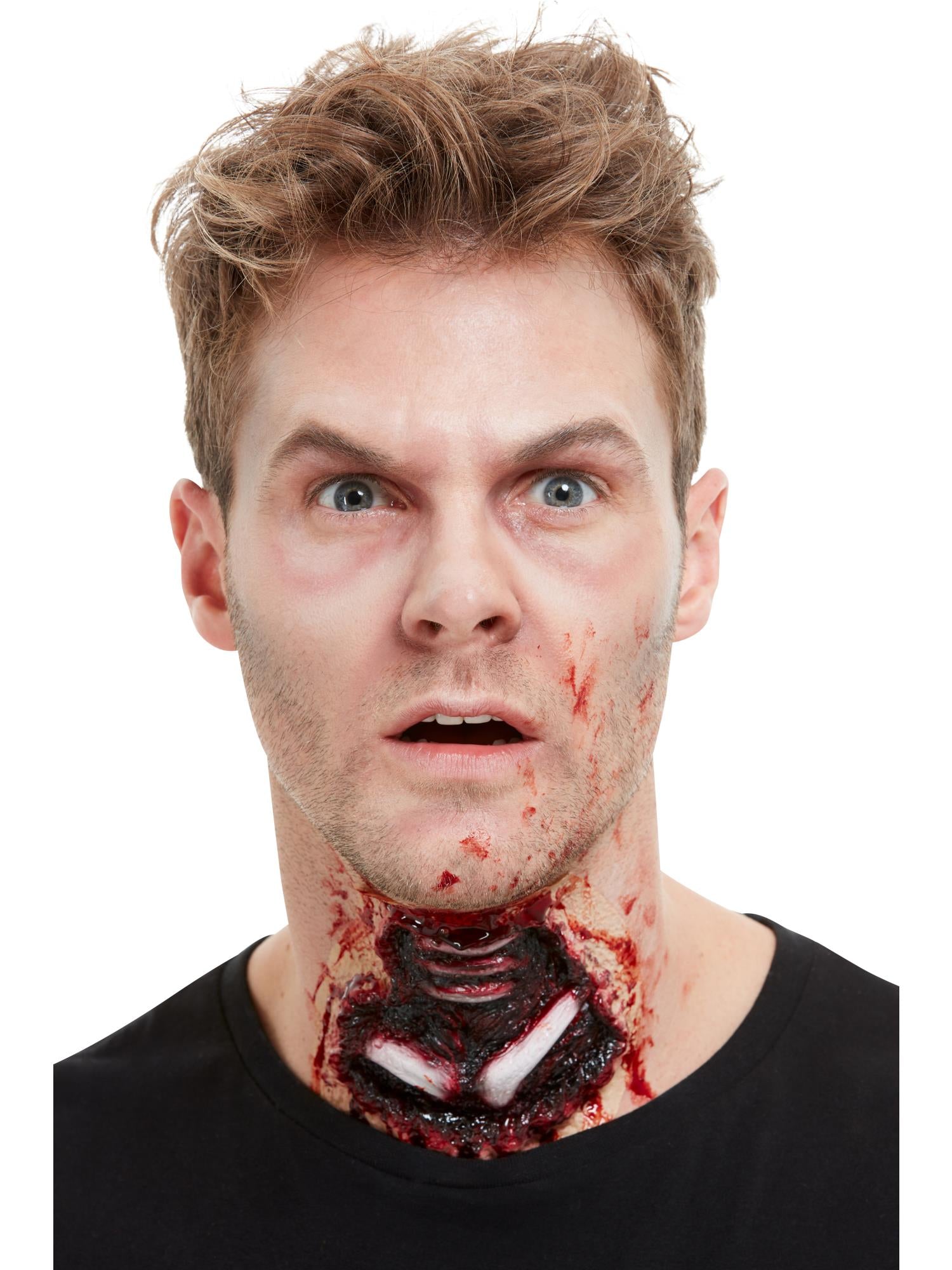 Smiffys Make-Up FX Latex Exposed Throat Wound Re