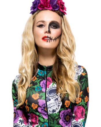 Day of the Dead Rose Headband Multi-Coloured