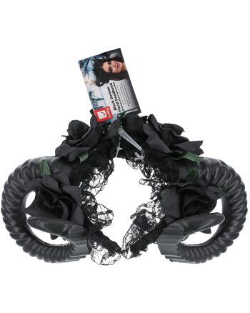 Black Demon Floral Headband