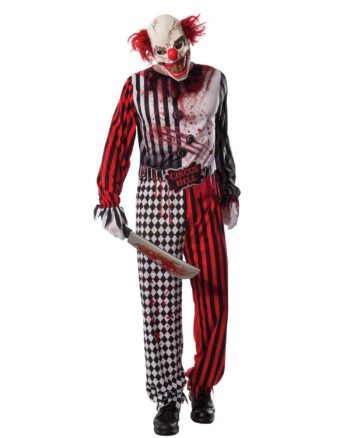 Evil Clown Halloween Costume XL