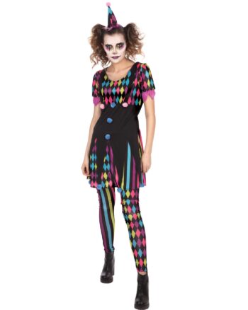 Multicolour Mischief S Clown Costume