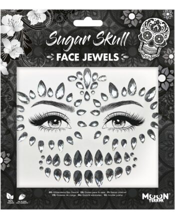 Moon Terror Face Jewels Sugar Skull Self Adhesive Gems