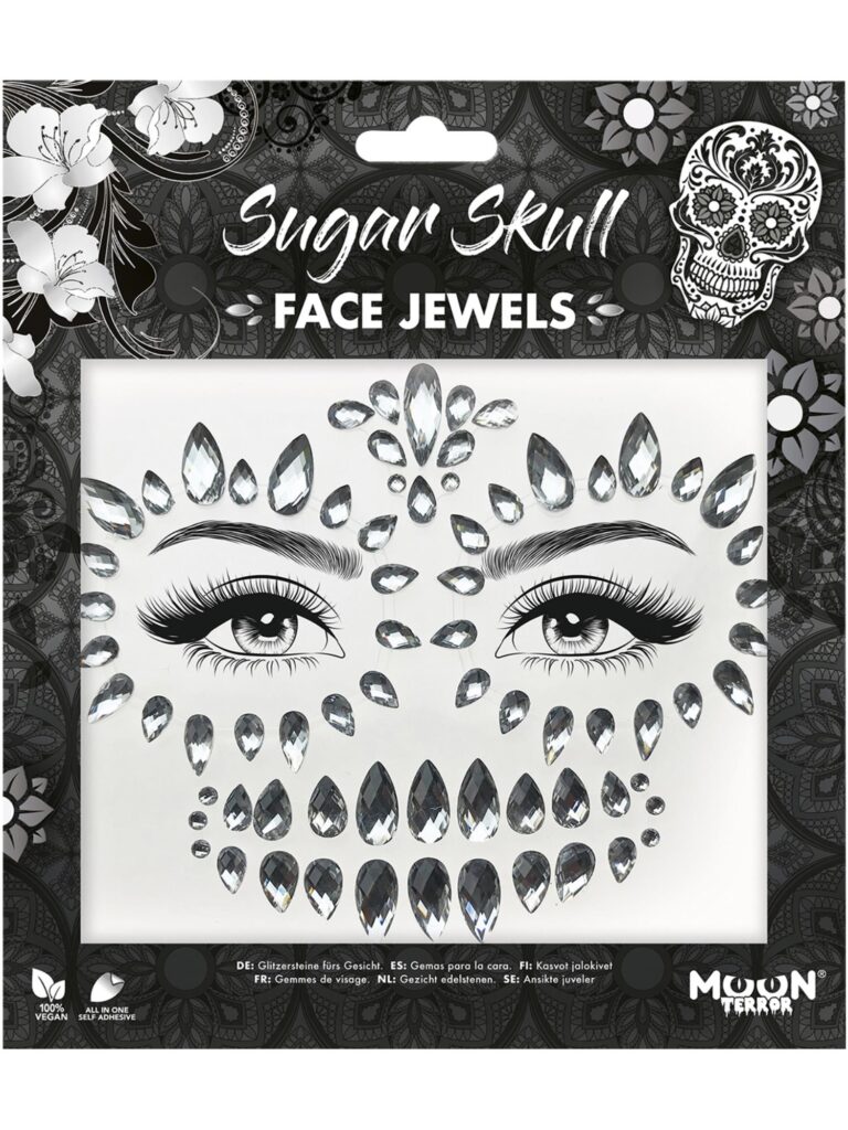 Moon Terror Face Jewels Sugar Skull Self Adhesive Gems