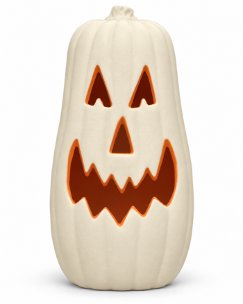 Tall White Light Up Jack-O-Lantern Pumpkin