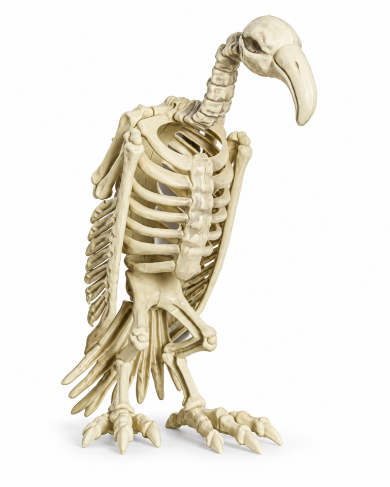 Standing Hooked-Beak Vulture Skeleton Halloween Decoration