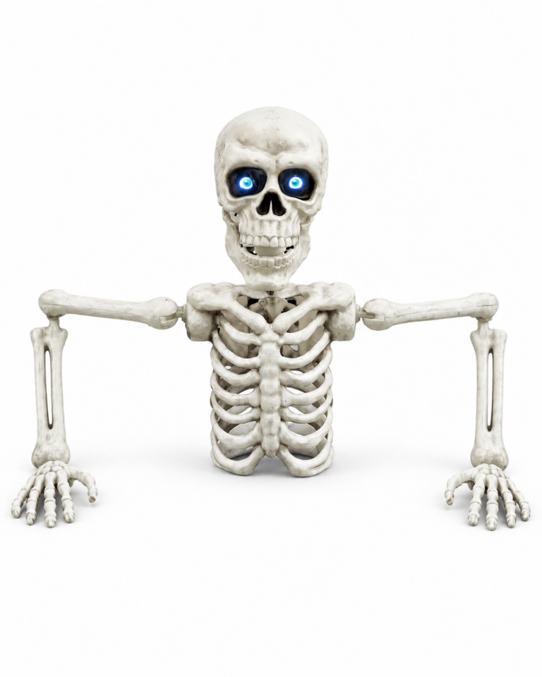 4ft Skeleton Grave Breaker with Animated LCD Eyes
