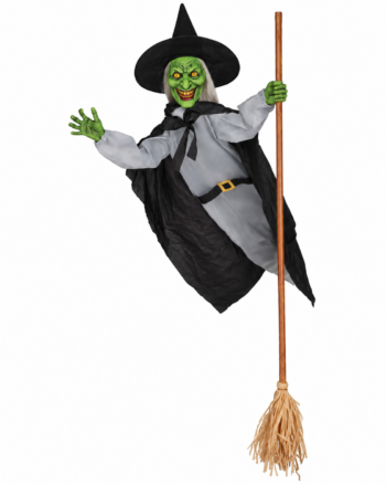 Flying Witch with Broom Halloween Decoration 1.52m