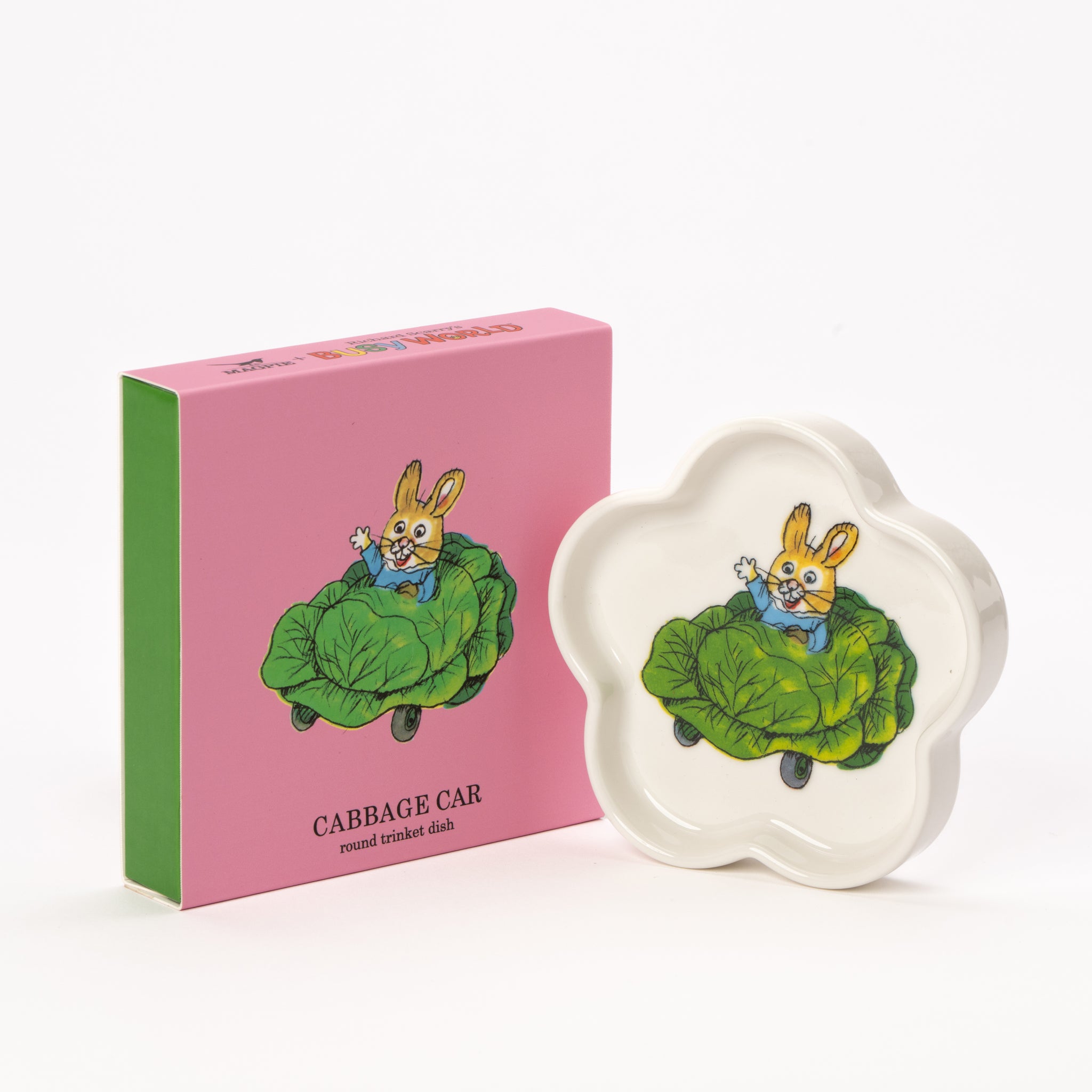 Richard Scarry Cabbage Car Flower Porcelain Trinket Dish