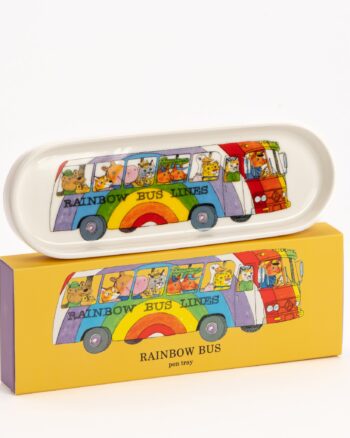 Richard Scarry Rainbow Bus Porcelain Pen Tray