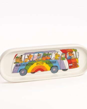 Richard Scarry Rainbow Bus Porcelain Pen Tray