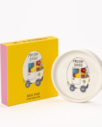 Richard Scarry Egg Van Round Porcelain Trinket Dish