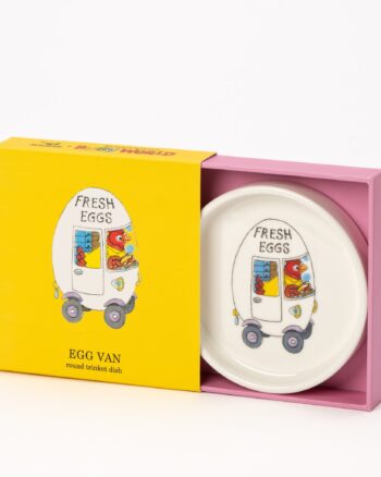 Richard Scarry Egg Van Round Porcelain Trinket Dish