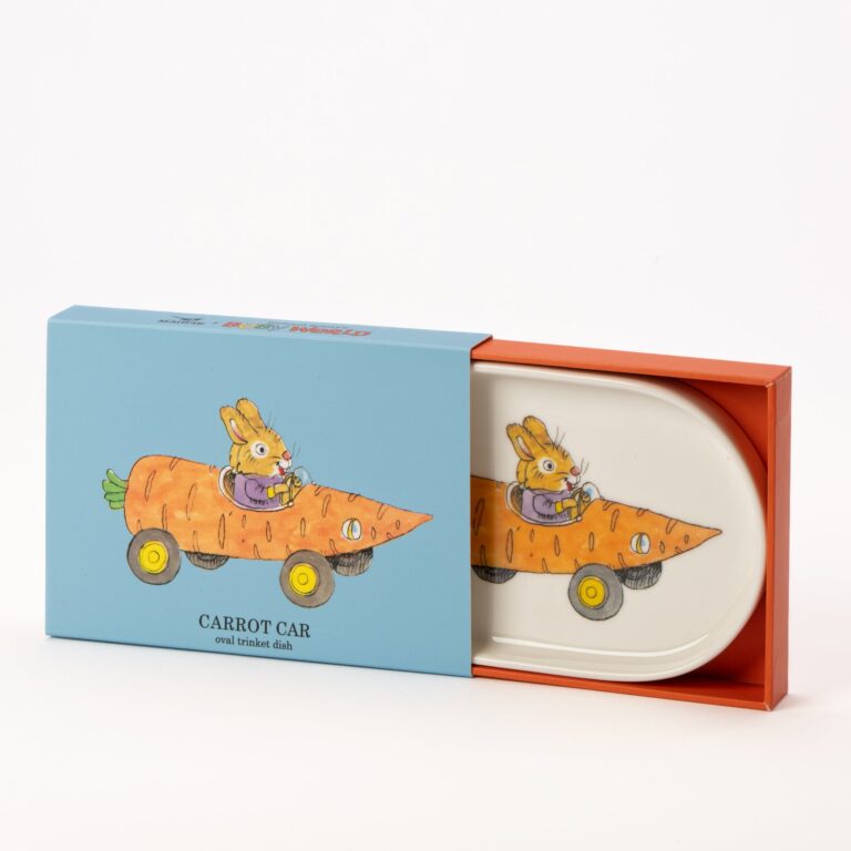 Richard Scarry Carrot Car Oval Porcelain Trinket Dish