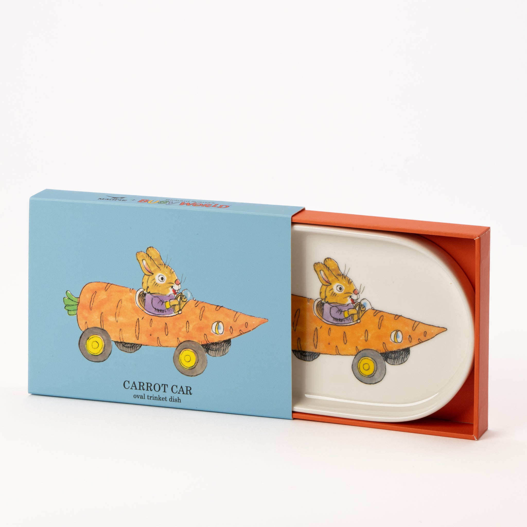 Richard Scarry Carrot Car Oval Porcelain Trinket Dish