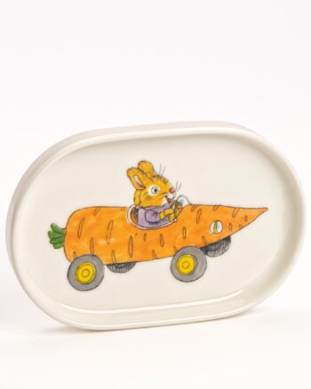 Richard Scarry Carrot Car Oval Porcelain Trinket Dish