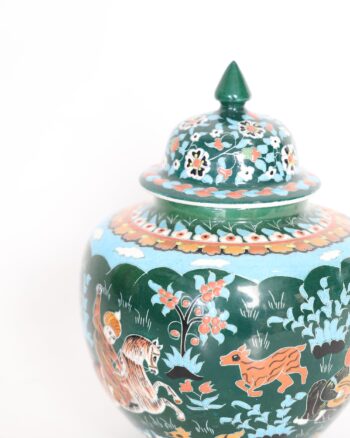 Kutahya Hand Painted Ceramic Ginger Jar with Lid