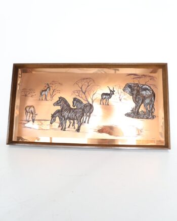 Magowan Irish Copper Relief African Wildlife Framed Picture