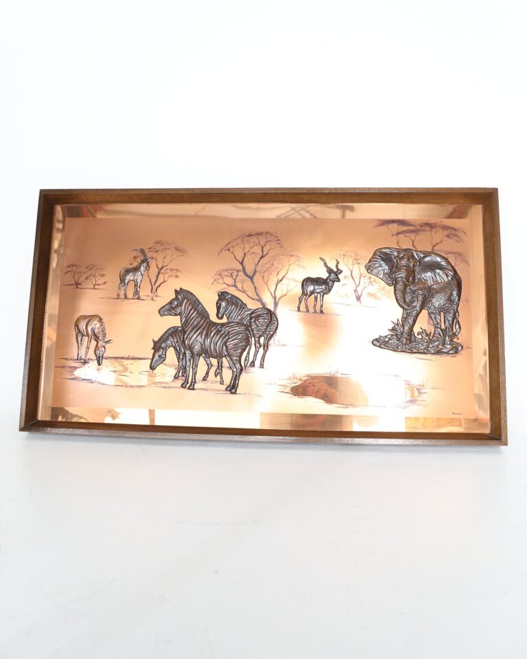 Magowan Irish Copper Relief African Wildlife Framed Picture