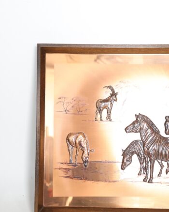 Magowan Irish Copper Relief African Wildlife Framed Picture