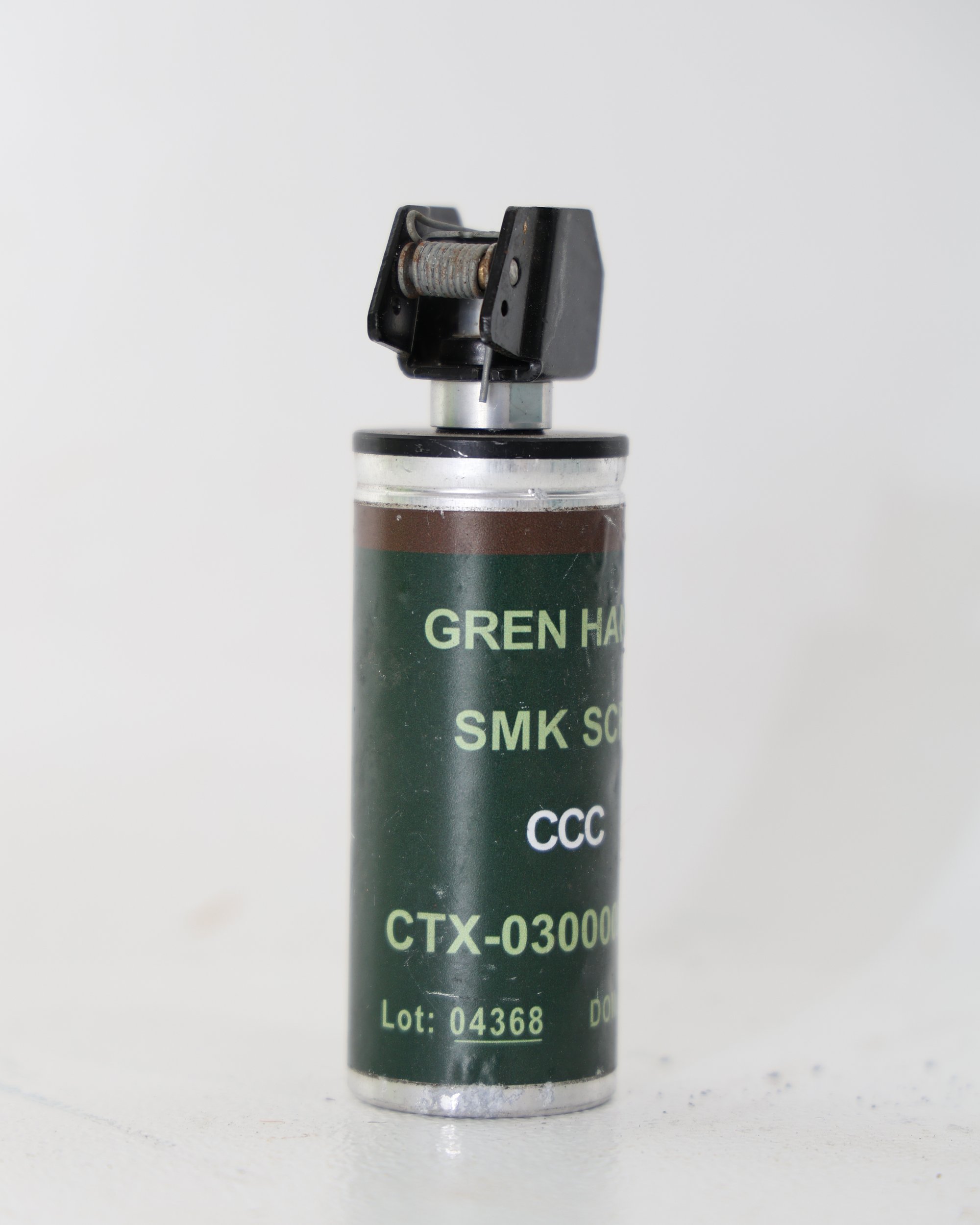 Inert Military Style Green Smoke Hand Grenade Display Piece