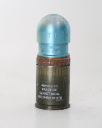 Inert 40mm Practice Impact Sign Round Militaria