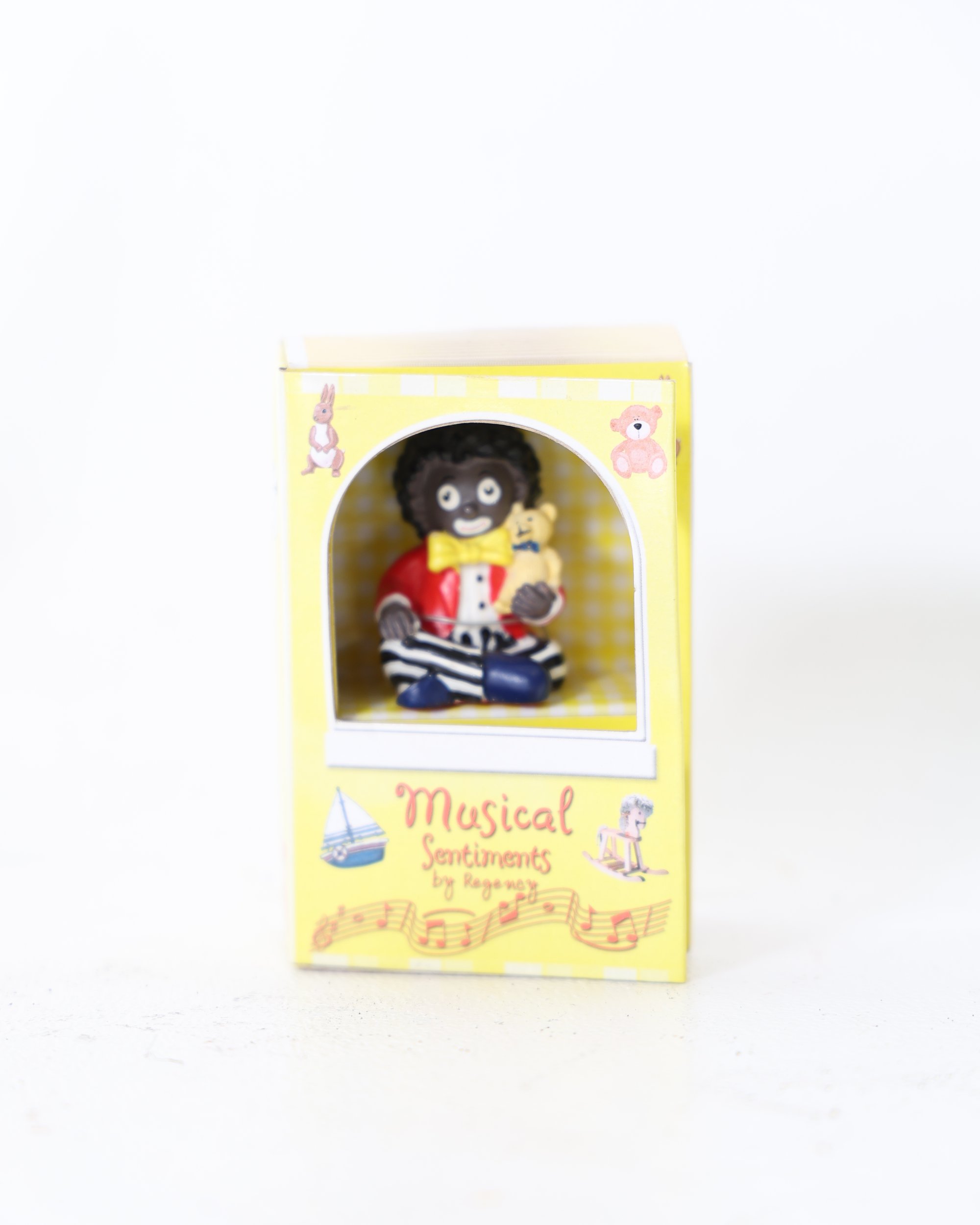 Regency Musical Sentiments Golliwog Style Wind Up Musical Box