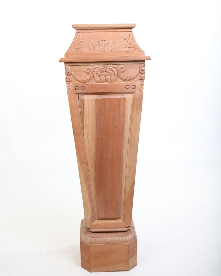 Carved Wooden Pedestal Stand