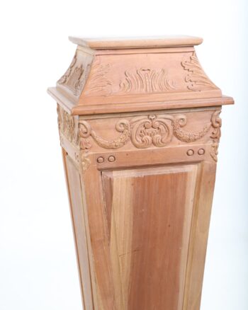 Carved Wooden Pedestal Stand