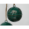 Set of 3 Green Hanging Bells Christmas Decoration