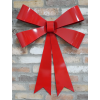 Large Shiny Red Bow Metal Wall Decoration