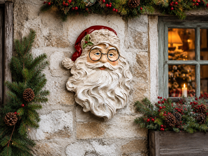 Santa Head Wall Decoration
