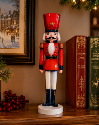 Brand New Christmas Nutcracker Figure on Circular Base